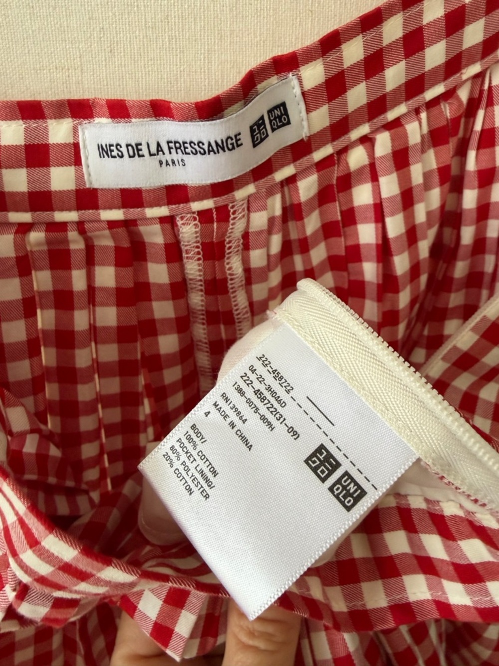 Uniqlo Red and White Gingham Maxi Skirt - Picture 4 of 4